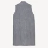 Abito corto in denim misto lino lavato