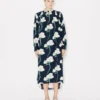 Abito lungo oversize plissettato “Kenzo Archive Rose” in cotone e seta Abito lungo oversize plissettato “Kenzo Archive Rose” in cotone e seta
