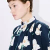 Abito lungo oversize plissettato “Kenzo Archive Rose” in cotone e seta Abito lungo oversize plissettato “Kenzo Archive Rose” in cotone e seta