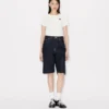 Bermuda boyfriend a vita bassa in denim giapponese