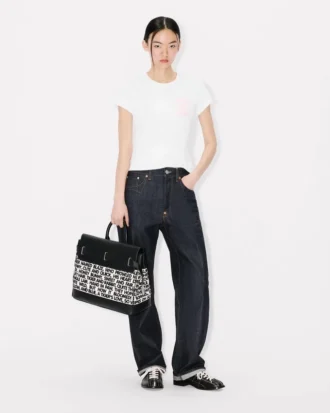 Borsa ‘Kenzo Holdall’ in tela e pelle