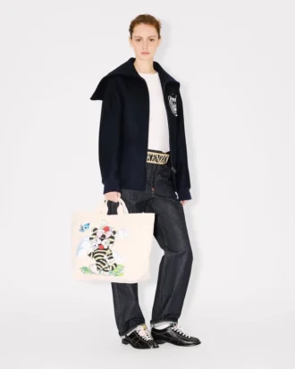 Borsa tote grande “Kenzo Cartoon” in tela