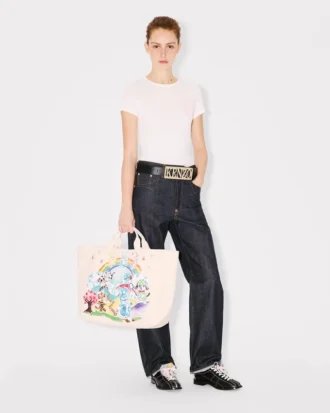 Borsa tote grande “Kenzo Cartoon” in tela