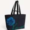 Borsa tote grande “Kenzo Tulip” in twill effetto denim Borsa tote grande “Kenzo Tulip” in twill effetto denim
