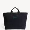 Borsa tote grande “Kenzo Tulip” in twill effetto denim Borsa tote grande “Kenzo Tulip” in twill effetto denim