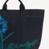 Borsa tote grande “Kenzo Tulip” in twill effetto denim Borsa tote grande “Kenzo Tulip” in twill effetto denim