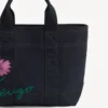 Borsa Tote piccola ‘Kenzo Tulip’ in twill effetto denim Borsa Tote piccola ‘Kenzo Tulip’ in twill effetto denim