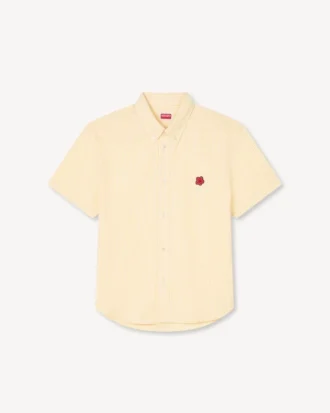 Camicia a maniche corte “Boke Flower” in cotone seersucker