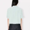 Camicia a maniche corte con ricamo “Kenzo Cartoon” in chambray stone bleach Camicia a maniche corte con ricamo “Kenzo Cartoon” in chambray stone bleach