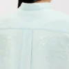 Camicia a maniche corte con ricamo “Kenzo Cartoon” in chambray stone bleach Camicia a maniche corte con ricamo “Kenzo Cartoon” in chambray stone bleach