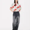 Camicia a maniche corte “Kenzo Archive Rose” in popeline di cotone Camicia a maniche corte “Kenzo Archive Rose” in popeline di cotone