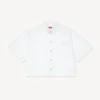 Camicia a maniche corte ‘Kenzo Signature’ in popeline di cotone Camicia a maniche corte ‘Kenzo Signature’ in popeline di cotone