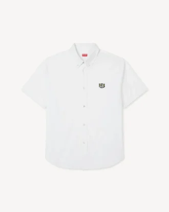 Camicia a maniche corte “Kenzo Wild Tiger” in popeline di cotone