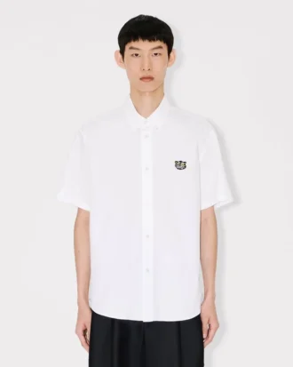 Camicia a maniche corte “Kenzo Wild Tiger” in popeline di cotone