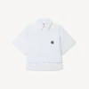Camicia a maniche corte ricamata ‘Boke Flower 2.0’ in popeline di cotone Camicia a maniche corte ricamata ‘Boke Flower 2.0’ in popeline di cotone