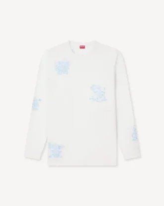 Camicia a maniche lunghe dal taglio morbido con disegno “Kenzo Cartoon” in cotone