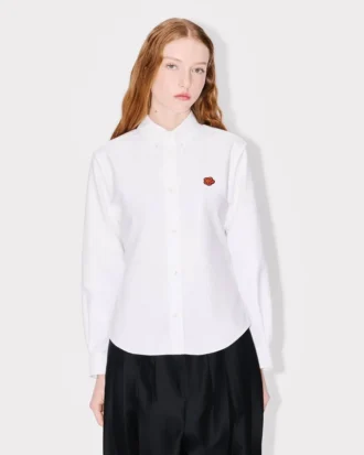 Camicia aderente “Boke Flower” in cotone Oxford