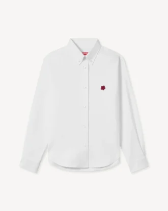 Camicia aderente ricamata “Boke Flower”