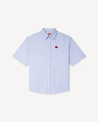 Camicia casual con ricamo “Boke Flower”