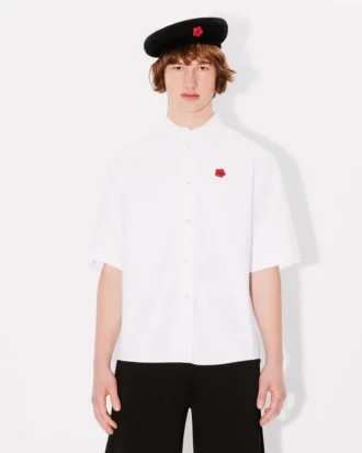 Camicia casual con ricamo “Boke Flower”