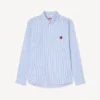 Camicia casual con ricamo “Boke Flower” in cotone seersucker Camicia casual con ricamo “Boke Flower” in cotone seersucker