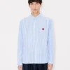 Camicia casual con ricamo “Boke Flower” in cotone seersucker Camicia casual con ricamo “Boke Flower” in cotone seersucker