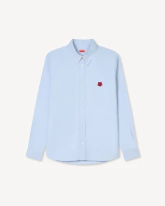 Camicia casual in cotone Oxford con ricamo “Boke Flower”