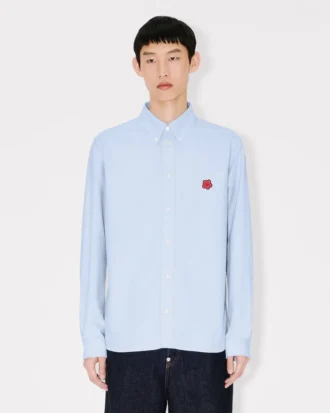 Camicia casual in cotone Oxford con ricamo “Boke Flower”