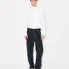 Camicia con colletto a fiocco in cotone