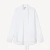 Camicia con colletto a fiocco in cotone