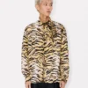 Camicia con fiocco “Kenzo Tiger” in cotone