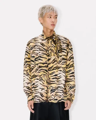 Camicia con fiocco “Kenzo Tiger” in cotone