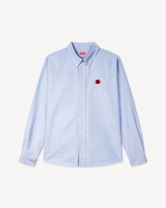 Camicia con ricamo “Boke Flower” in cotone Oxford