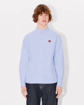 Camicia con ricamo “Boke Flower” in cotone Oxford
