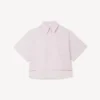 Camicia corta con spalle scese ‘Boke Flower 2.0’ in popeline di cotone Camicia corta con spalle scese ‘Boke Flower 2.0’ in popeline di cotone
