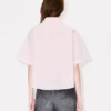 Camicia corta con spalle scese ‘Boke Flower 2.0’ in popeline di cotone Camicia corta con spalle scese ‘Boke Flower 2.0’ in popeline di cotone