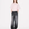 Camicia corta con spalle scese ‘Boke Flower 2.0’ in popeline di cotone Camicia corta con spalle scese ‘Boke Flower 2.0’ in popeline di cotone