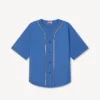 Camicia da baseball a maniche corte ‘Boke Flower 2.0’ in popeline di cotone Camicia da baseball a maniche corte ‘Boke Flower 2.0’ in popeline di cotone