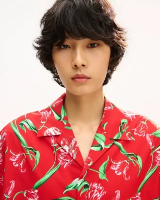 Camicia hawaiana a maniche corte “Kenzo Tulip” in cotone