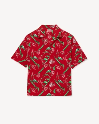 Camicia hawaiana a maniche corte “Kenzo Tulip” in cotone