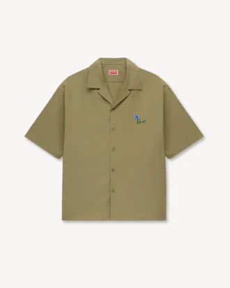 Camicia hawaiana a maniche corte “Kenzo Tulip” in popeline di cotone