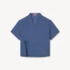 Camicia kimono a maniche corte in cotone
