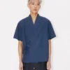 Camicia kimono a maniche corte in cotone