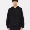 Camicia oversize con cappuccio Kenzo Weave’ in jacquard di cotone Camicia oversize con cappuccio Kenzo Weave’ in jacquard di cotone