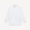 Camicia oversize con colletto alla coreana in popeline di cotone Camicia oversize con colletto alla coreana in popeline di cotone