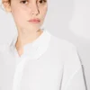 Camicia oversize con colletto alla coreana in popeline di cotone Camicia oversize con colletto alla coreana in popeline di cotone