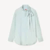 Camicia oversize con fiocco in chambray Stone Bleach Camicia oversize con fiocco in chambray Stone Bleach