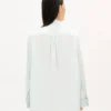 Camicia oversize con fiocco in chambray Stone Bleach Camicia oversize con fiocco in chambray Stone Bleach