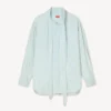 Camicia oversize con fiocco in chambray Stone Bleach Camicia oversize con fiocco in chambray Stone Bleach