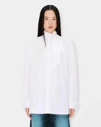 Camicia oversize con fiocco in cotone Camicia oversize con fiocco in cotone